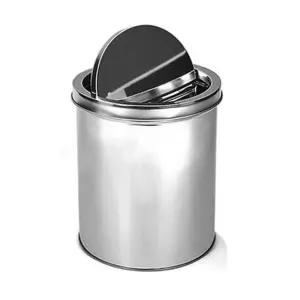 (10리터) 해피 플러스 휴지통 스윙 스테인레스/쓰레기통/쓰래기통/사무실/교사용/원형/학교/교실/일반