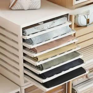 이지클린 티셔츠 니트 수납장 슬라이딩 정리 1층 높이 조절 가능 서랍형 커버 포함