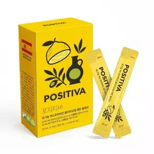 포지티바 유기농 엑스트라버진 올리브오일 레몬 올레샷 스틱 20ml, 14개입