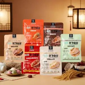 [다잇닭] 실온 닭가슴살 6종 혼합 30팩
