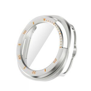 삼성 갤럭시 워치 8 클래식 46mm 케이스용으로 설계된 강화유리 스크린 보호기 하드 PC 케이스 전체 커버