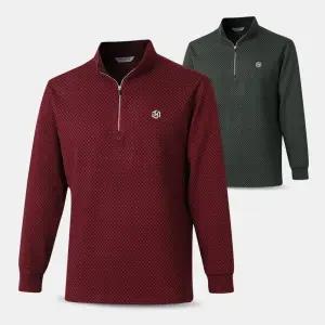 남성 기모 스판 반집업 골프 티셔츠 THW02 가을 겨울