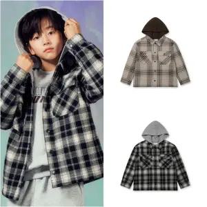 [대구백화점] [탑텐키즈]공용) 플란넬 후드 패딩 셔켓(MKG1WC3221)