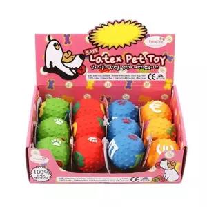 고품질 강아지 라텍스 스몰 플레이볼 공 장난감 토이 12개 (WCEC1D8)