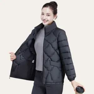 여성 경량 숏패딩 간절기 데일리 퀼팅 하프 점퍼 자켓