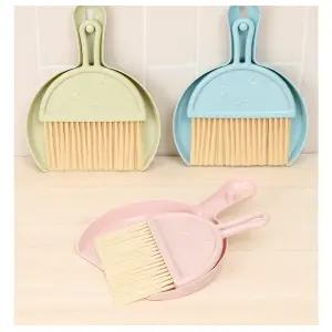 빗자루세트 미니청소도구 책상용빗자루세트 테이블청소세트 윙크 스마일 랜덤컬러