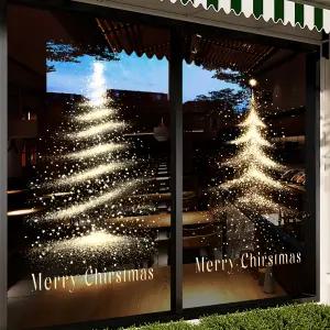 크리스마스 스티커 유리  창문 시트지 눈꽃 트리 정전기