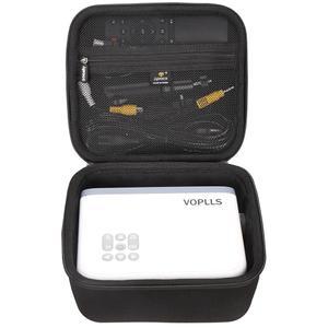 VOPLLS 미니 프로젝터 1080P 풀 HD 지원 비디오 프로젝터와 호환되는 Aproca 케이스, 액세서리용 휴대용 보관 가방