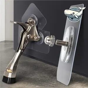 [콩심팥심]무타공 도어 스토퍼 10P 간편한 현관 고정 벽선반브라켓 현관말굽