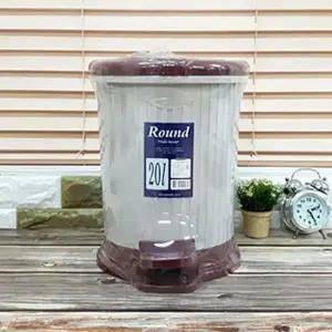 휴지통 파스텔 20L 대 원페달 색상랜덤 페달휴지통 원형휴지통 실내휴지통 플라스틱휴지통