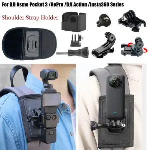 액션캠거치대 DJI 오즈모 360 액션 5 프로 4 인스타360 X5 X4 고프로 13 12 포켓 3용 회전 가방 백팩 숄더