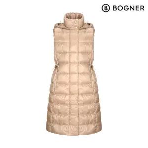 [보그너] 여성 롱기장 다운 점퍼베스트 L_BEIGE