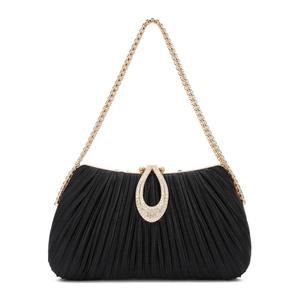 결혼식 파티를 위한 여성용 오위송 블랙 클러치 지갑 포멀 골드 이브닝 백 새틴 드레스 핸드백