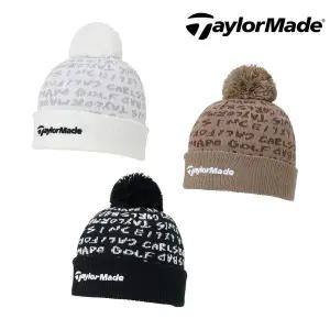 [정품] 25년 테일러메이드 남성 방울 그래픽 비니 골프 모자 방한 겨울 라운딩