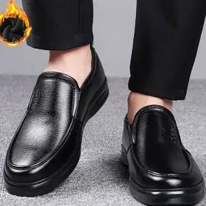 남자 구두 클래식 슬립온 정장구두 남성 로퍼 기모 단화 가죽 모카신