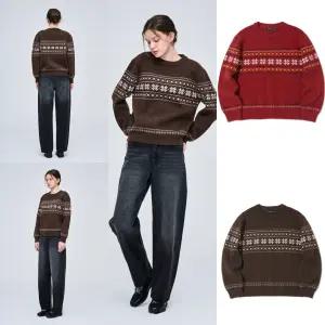 [인터크루]여성)펀치카자가드스웨터 ITZ4WR51A