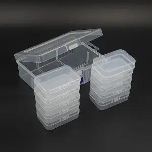 10개 개별 플라스틱 투명 소품케이스 비즈재료함 소품케이스 투명케이스