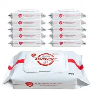 메디와이퍼 손소독 물티슈 80매 10개입