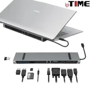 아이피타임 멀티허브 도킹스테이션 UC311Nstation 11 in 1 C타입 to 올인원