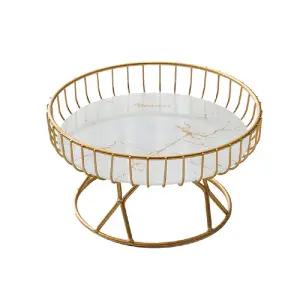 ABM인테리어 스틸 다용도 간식바구니 화이트(대)수납 바스켓 정리 도바스켓 도바구니 소품 과일