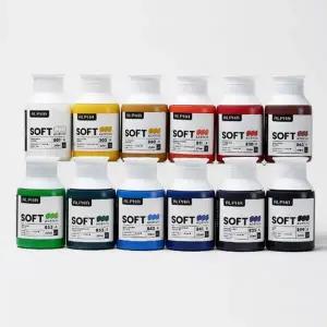 소프트 바디 물감 250ml 저점도 캔버스 아크릴 물감 세트 아트용 홈데코 공예용 리폼용 일러스트