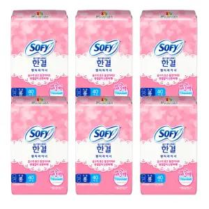 쏘피 바디피트 한결 팬티라이너 롱(무향) 40P 6개