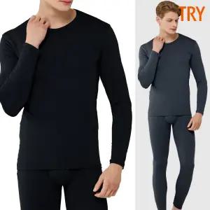 [트라이]트라이 남자기모내복 스판내의 보온내의 얇은 겨울 동내의 베이직 상하 세트