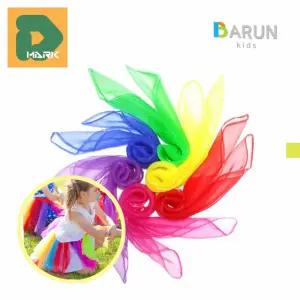 저글링 스카프놀이 교구 활동 유치원 교육 유아 놀이 어린이집 발달 감각 훈련 손동작 무지개 색상 체육