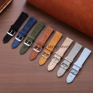 18mm 20mm 빈티지 스웨이드 소가죽 시계 호환용 호환용줄 남녀 공용 퀵 릴리즈