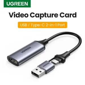 캡쳐보드 UGREEN 비디오 캡처 카드 4K HDMI to USBType-c 그래버 PC 컴퓨터 카메라 게임용 레코더
