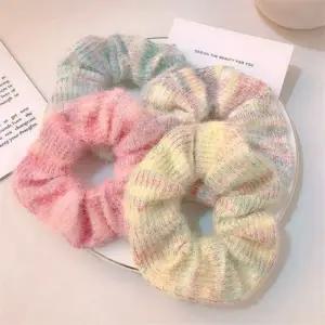 (쓰러담아) 파스텔 니트 스크런치 헤어슈슈 곱창밴드