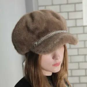 프리미엄 FAUX 밍크 볼륨 캡모자