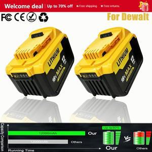 기존DEWALT 호환 배터리 20V 12AH 충전식 리튬 이온 DCB115 고속 충전 도구 용