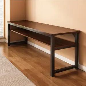 창가테이블 좁고 긴 따뜻한 블랙오크 거실 협탁 홈바 간이테이블 카페 틈새 노트북 책상 간이