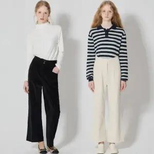 [르오트(LeOT)] 릴렉스 스트레이트핏 코듀로이 팬츠