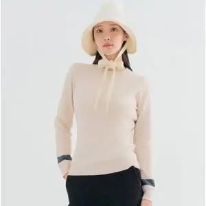 [레노마골프] 여성 겨울 울100 방풍 라운드 니트 스웨터1 N8281