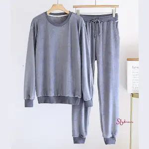 수면잠옷 남성세트 남자 파자마 바지 밍크 스트레치 플리스 커플 홈웨어 털겨울mpd478