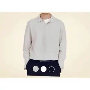 지오다노 015501 인터락 폴로넥 텍스쳐드 긴팔티