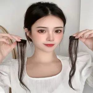 (빠른배송) 여자 인모 부분 패션 붙임머리 여자가발 s자 앞머리가발 헤어피스 부분가발 패션가발