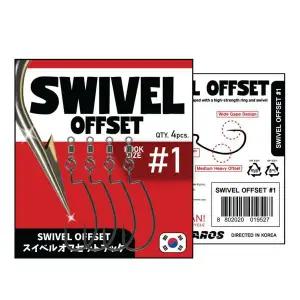 아로스 스위벨 옵셋 훅 배스바늘 루어낚시 와이드갭 훅