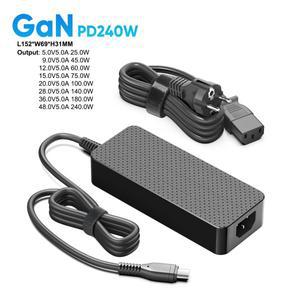 HKY GaN PD3.1 240W 180W 48V5A 36V5A USB-C 전원 어댑터 델타 ADP-240KB BA TYPE-C 싱글 포트 충전기 EPR