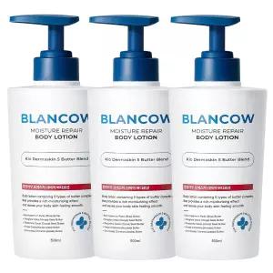 블랑카우 즉각보습 바디로션 모이스처 리페어 각질 모공트러블 닭살 뱀살피부 500ml 3개
