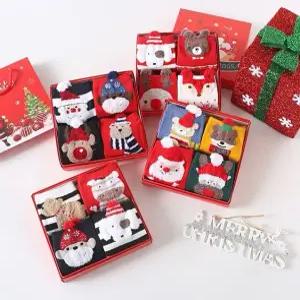 크리스마스 캐릭터 양말 선물세트(4p) 크리스마스 선물 케이스/Free