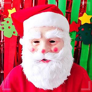 축제파티 크리스마스 산타 모자 가면세트 가면파티 깜짝행사 유튜브가면 행사가면 행사소품 행사파티용품