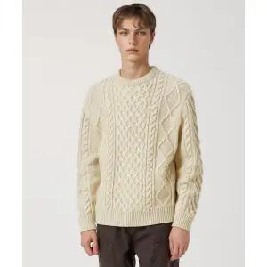후아유 WHO.A.U Steve Aran Cable Loose-fit Sweater(U)WHKAF4T73U WHKAF4T73U 218624
