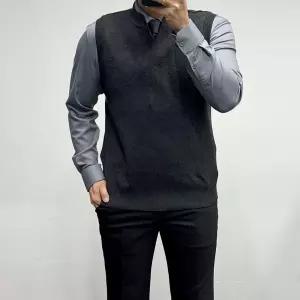 [바쏘옴므]25FW캐시미어혼방 슬릭 브이넥 니트조끼WSZ3-WV05-ACH