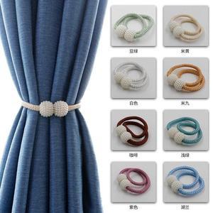 커튼 끈 한 쌍으로 묶는 버클 장식 침대 수납 고정