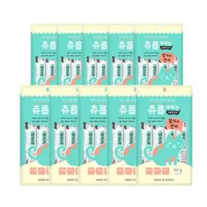 (고양이) 츄릅 짜먹는 참치와연어 60g 10개 묶음할인고양이간식 애묘간식 반