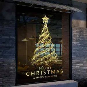 골드트리 정전기 스티커 크리스마스 해피뉴이어 유리창
