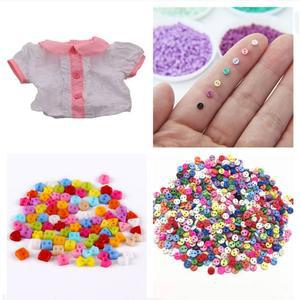자개단추 인형 부드러운 의류용 미니 플라스틱 단추 다양한 색상 디자인 3mm 4mm 5mm 6mm 100Pcs